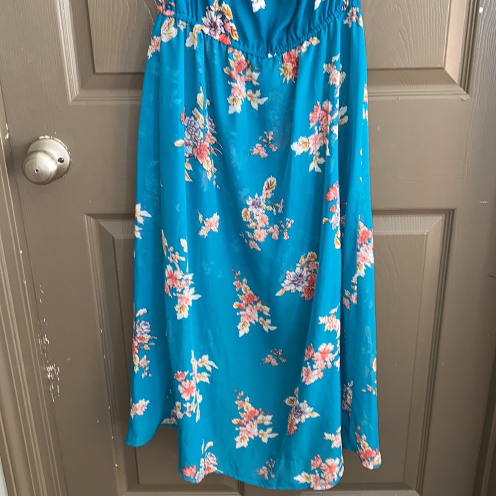 Bebop Blue Floral Romper - Picture 6 of 8